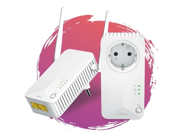 Strong Powerline Wi-Fi 600 Kit, 600 Mbit/s, IEEE 802.3, IEEE 802.3u, Tyyppi F, 10,100 Mbit/s, Wi-Fi 4 (802.11n), 802.11b, 802.11g, Wi-Fi 4 (802.11n)