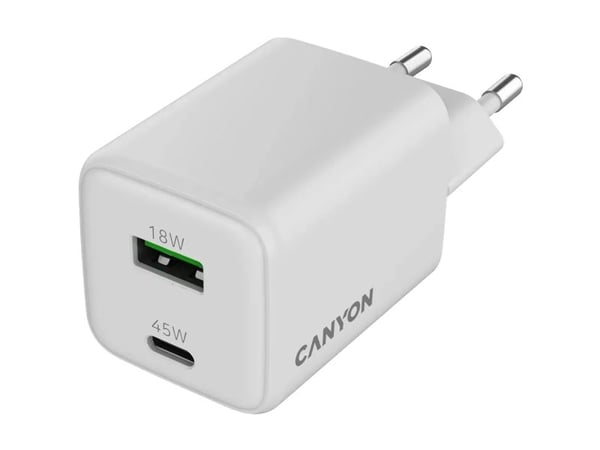 Canyon CU45AC vegglader 45W 1x USB-C 18W 1x USB-A