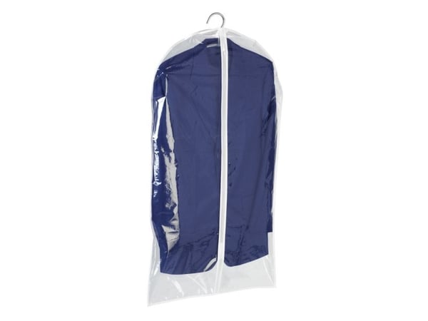 WENKO 3792700100, Mjuk förvaringsväska för kläder, Transparent, Vit, Polyeten-vinyl acetat (PEVA), Dragkedja, 60 cm, 100 cm