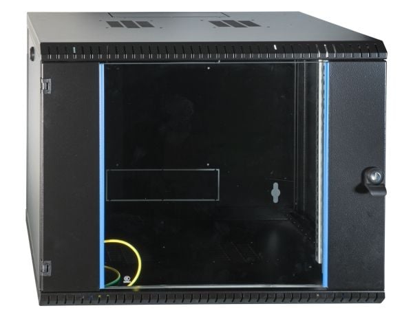 EFB Elektronik 691709VTS.45, Väggmonterad rack, 9U, 50 kg, Knapplås, Svart