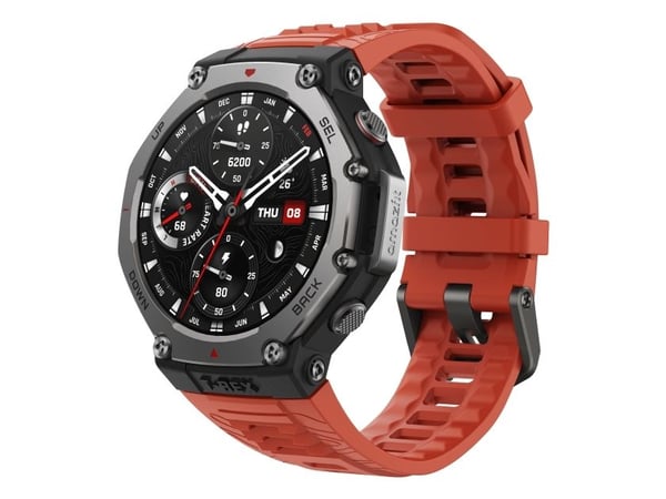 Amazfit T-Rex 3 Lava, 3,81 cm (1.5"), AMOLED, Berøringsskjerm, 32 GB, GPS, 68,3 g