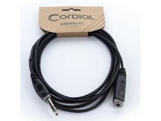 Cordial 14826, 6.35mm, Hankjønn, 6.35mm, Hunkjønn, 10 m, Svart