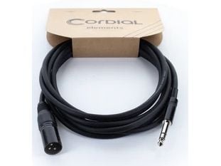 Cordial 14810, XLR, Hankjønn, 6.35mm, Hankjønn, 1 m, Svart