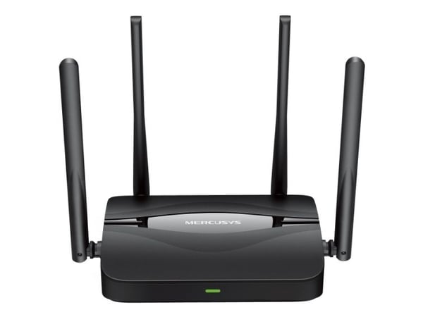Mercusys MR25BE, Wi-Fi 7 (802.11be), Dobbelbånd (2.4 GHz / 5 GHz), Ethernet/bredbåndsforbindelse, Svart, Frittstående router