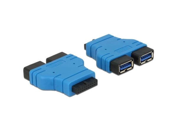 Delock - Intern USB-adapter - USB-type A (hunn) til 20-pins USB 3.0-plugg (hunn)