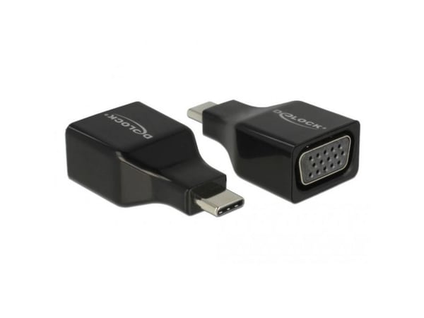 Delock - Extern videoadapter - USB-C - VGA - svart