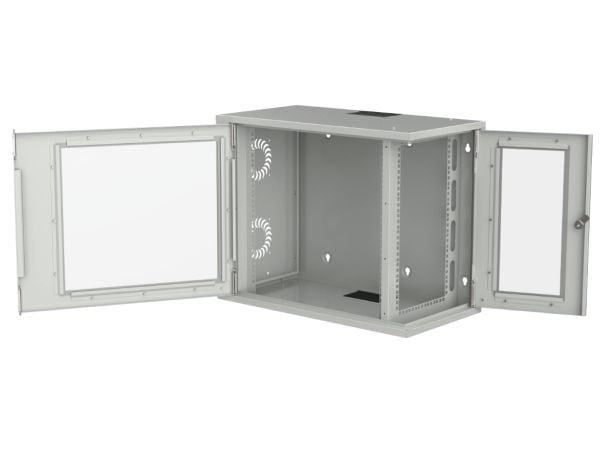 EFB Elektronik 691706VGL.1, Veggmonterbar hylle, 10U, Grå