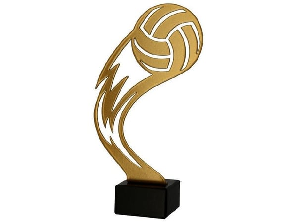 Victoria Sport trofé i metall med marmor sokkel - volleyball