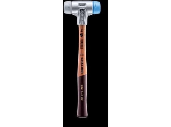 Halder SIMPLEX 3113.030 gummihammer, ergonomisk grep, middels hard myk, 185 g, 295 mm – 1 stk