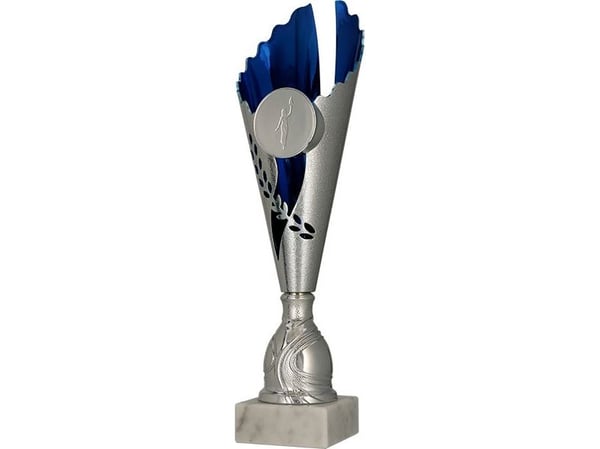 Victoria Sport pokal i plast sølv-blå