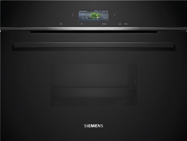 Siemens iQ700 CD714GXB1 - Dampovn - innebygd - Wi-Fi - fordypning - bredde: 56 cm - dybde: 55 cm - høyde: 45 cm - svart