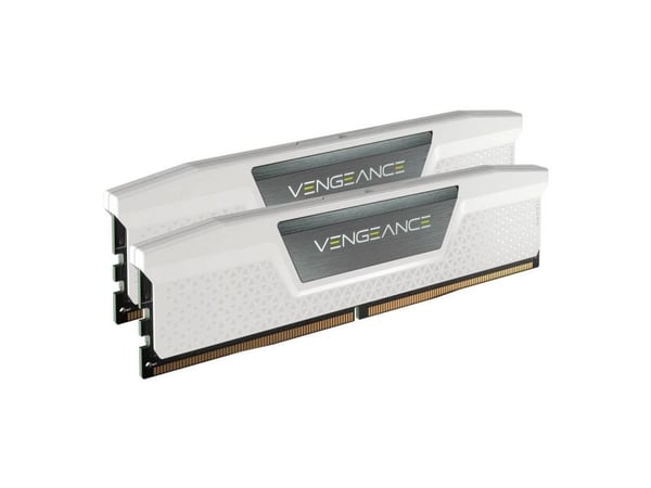 CORSAIR Vengeance - DDR5 - sett - 32 GB: 2 x 16 GB - DIMM 288-pin - 6000 MT/s - 4800 MHz / PC5-48000 - CL36 - 1.35 V - ikke-bufret - on-die ECC - hvit
