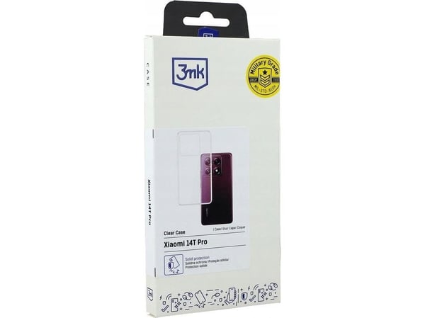 Mobil bakdeksel 3MK Xiaomi 14T Pro Klar, gjennomsiktig
