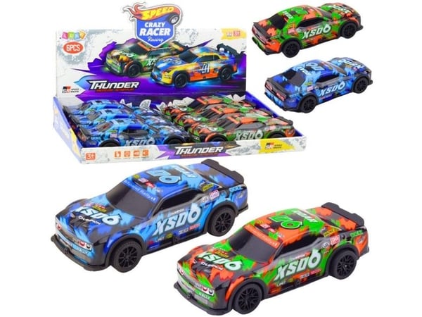 LeanToys racerbilm XS06 med ljus och ljud orange/blå
