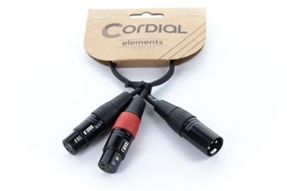 Cordial EY 0.3 MFF, XLR (3-pin), Hankjønn, 2 x XLR (3-pin), Hankjønn, 0,3 m, Svart