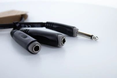 Cordial EY 0.3 PGG, 6.35mm, Hankjønn, 2 x 6.35mm, Hunkjønn, 0,3 m, Svart