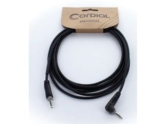 Cordial 14831, 3.5mm, Hankjønn, 3.5mm, Hankjønn, 0,5 m, Svart