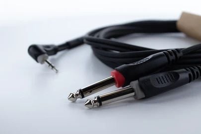 Cordial EY 3 WRPP, 3.5mm, Hankjønn, 2 x 6.35mm, Hunkjønn, 3 m, Svart