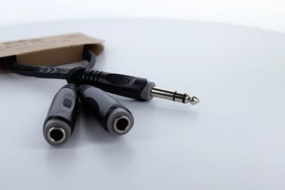 Cordial EY 0.3 VKK, 6.35mm, Hankjønn, 2 x 6.35mm, Hunkjønn, 0,3 m, Svart