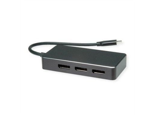 VALUE 12.99.1032, 0,19 m, USB Type-C, 3 x DisplayPort, Uros, Naaras, Suora
