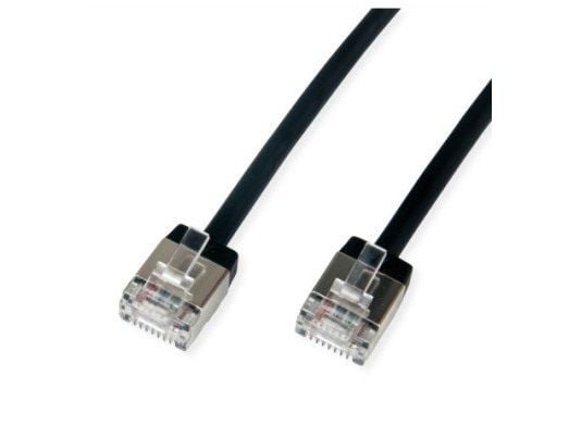 ROLINE 21.15.4563, 3 m, Cat6a, U/FTP (STP), RJ-45, RJ-45, Sort