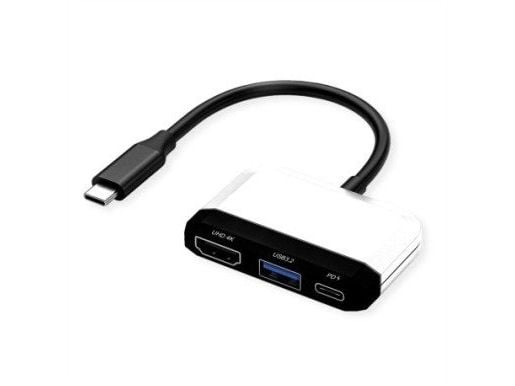 VALUE Telakointiasema tyyppi C, 1x HDMI 4K30, 1x USB 3.2 Gen 1 A, 1x tyyppi C (PD)