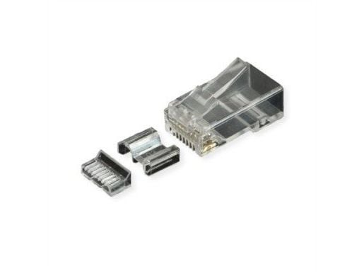 ROLINE 21.17.3098, RJ-45, Gull, Gjennomsiktig, Hankjønn, Rett, Plast, Cat6a