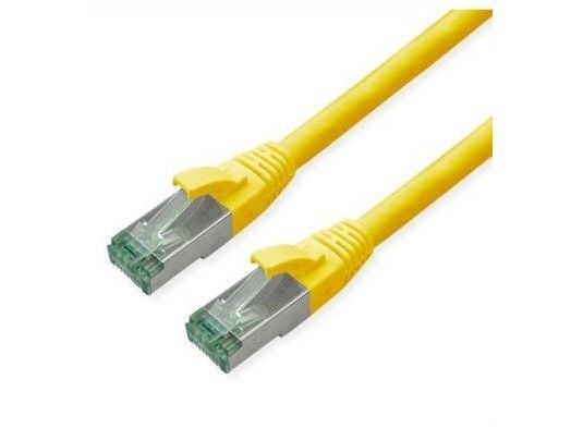 ROLINE RM S/FTP Patchkabel Cat6A/Kl.EA TPE gelb 15m - FTP - PIMF, 15 m, Cat6a, S/FTP (S-STP), RJ-45, RJ-45, Gul