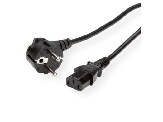 ROLINE Virtajohto CEE7/7 kulmikas+ IEC-C13suora 3x1.5mm2 3m - Virta/virransyöttö - 3 m (19.08.1014)