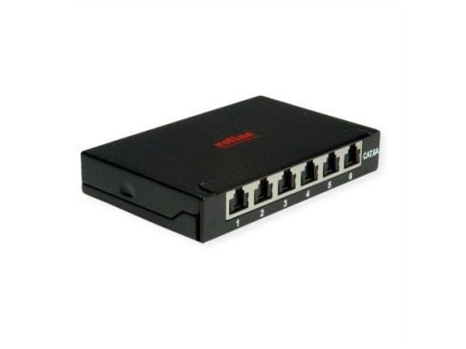 ROLINE 26.11.0299, RJ45, Cat6a, Sort, 0,5U, 125 mm, 22 mm