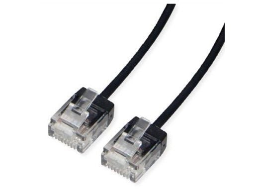 ROLINE 21.15.4460, 0,5 m, Cat6a, U/UTP (UTP), RJ-45, RJ-45, Sort
