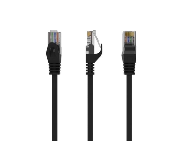 Cablexpert - Liitäntäjohto - RJ-45 (uros) RJ-45 (uros) - 1,5 m - 6,2 mm - UTP - CAT 6 - muotoiltu, mutkaton - musta