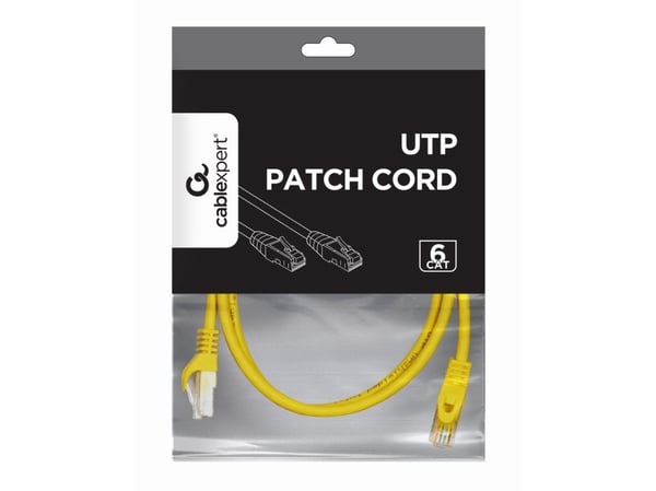 Cablexpert - Koblingskabel - RJ-45 (hann) til RJ-45 (hann) - 1.5 m - 6.2 mm - UTP - CAT 6 - formstøpt, uten hindringer - gul