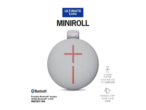 Ultimate Ears MINIROLL - Høyttaler - for bærbar bruk - trådløs - Bluetooth - gjenoppliv grå