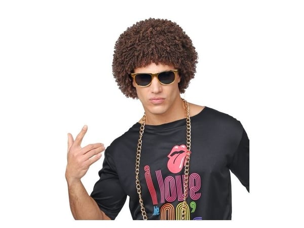 Brun 70-tals disco peruk