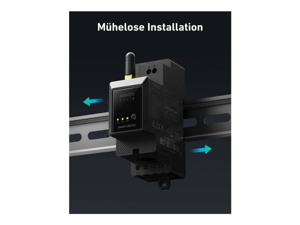 Anker SOLIX, Älymittari, Kotimainen, Energiatehokkuus, musta, Upotuskiinnitetty, Suorakulmainen