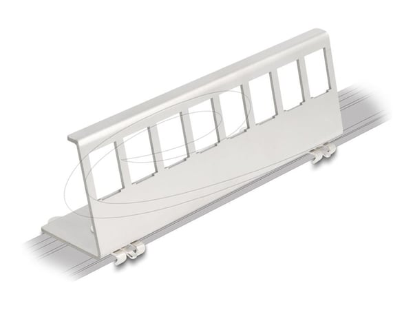 Delock Keystone-metallipidike 8 porttia DIN-kiskoon