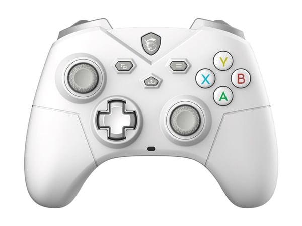 MSI Force GC300 - Håndkonsoll - 2 knapper - trådløs - 2.4 GHz/Bluetooth - hvit - for PC, Android