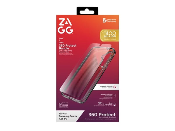 ZAGG Luxe - 360 Protect Bundle - baksidedeksel for mobiltelefon - blank - med skjermbeskytter - for Samsung Galaxy A56