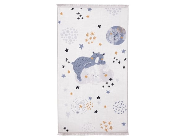 Gulvteppe inne Splendid BEAR trykt hvit/grå 160 x 120 cm