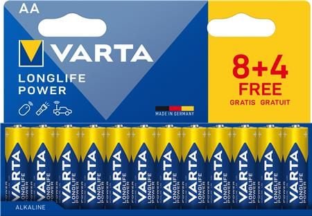 VARTA LONGLIFE POWER AA PAK 12 (8+4)