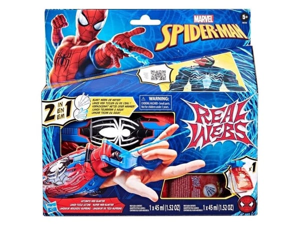 Marvel Spider-Man Real Webs Ultimate Web Blaster, Toy glove blaster, 5 yr(s), 99 yr(s), 304 g