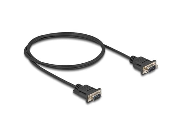DeLOCK 88000, musta, 1 m, RS-232, RS-232, Uros, Uros