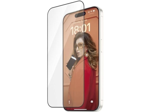 PanzerGlass Re:fresh - Skjermbeskyttelse for mobiltelefon - ultravid passform med EasyAligner - glass - rammefarge svart - for Apple iPhone 15 Pro