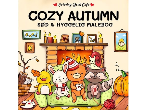 Målarbok: Cozy Autumn - Cozy Coloring | Coloring Book Cafe | Kieli: Tanska