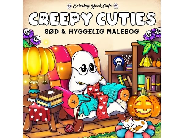 Färgbok Creepy Cuties - Cozy Coloring | Kieli: Tanska