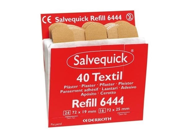 Plaster Salvequick tekstil - 40 plastre x 6 refill