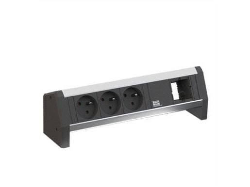 Bachmann Desk 1, Sisätila, Tyyppi E, Alumiini, Muovi, 3 AC-pistorasia(a), 281 mm, 1 kpl