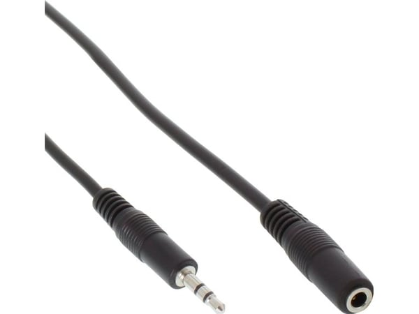 InLine 99933, 3.5mm, Hankjønn, 3.5mm, Hunkjønn, 3 m, Sort