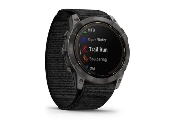 Garmin Enduro 2 - Ja sportsur med stropp - UltraFit nylon weave - svart - håndleddstørrelse: 110-220 mm - display 1.4" - 32 GB - Bluetooth, ANT+, W...